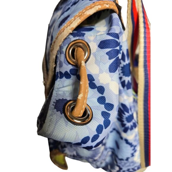 Lily Bloom Blue Floral Backpack With Multiple Pockets & Adjustable Straps - Picture 6 of 10